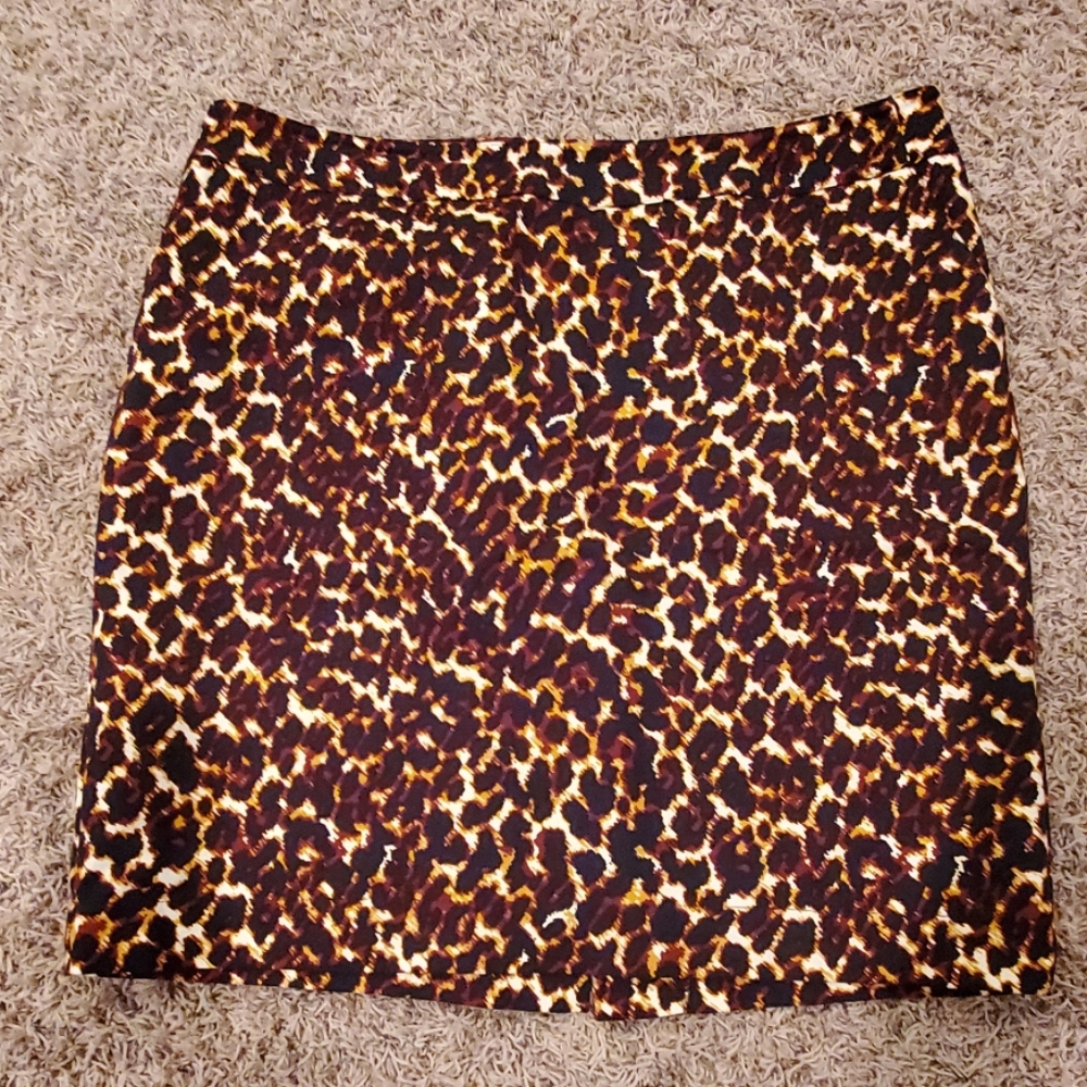 Merona Leopard Print Pencil Skirt